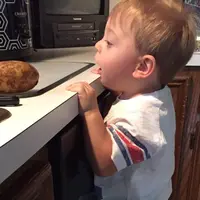 Cinta banget sama kentang, ekspresi bocah ini begitu menggemaskan. (Via: twitter.com/_sarahcoates)