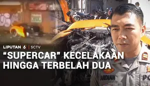 "Supercar" Kecelakaan hingga Terbelah Dua