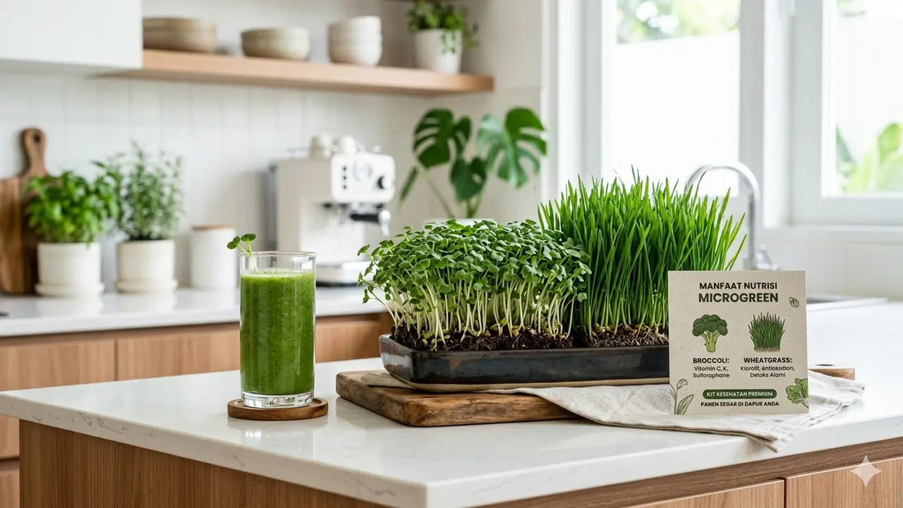 Ide Usaha Microgreen Kit untuk Urban Farming. Gemini
