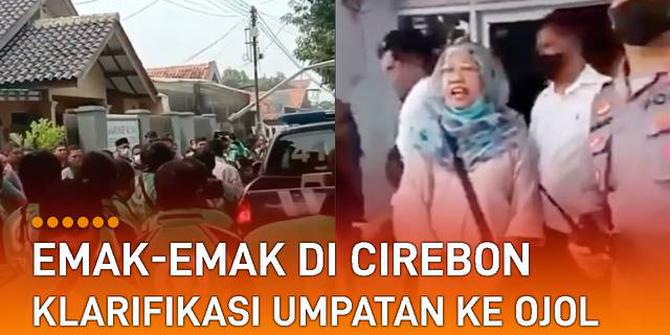 VIDEO: Emak-Emak di Cirebon Klarifikasi Umpatan ke Ojol, Massa Malah Semakin Emosi