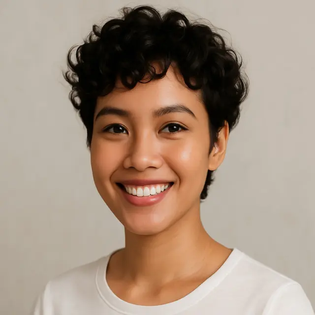 Model Rambut Keriting Gantung Pendek/Ilustrasi AI