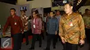 Wakil Presiden RI Jusuf Kalla saat menghadiri Indonesia Broadcasting Expo (IBX) 2016 di Balai Kartini, Jakarta, Jumat (21/10). Perhelatan IBX 2016 merupakan ke-3 kalinya acara tersebut digelar. (Liputan6.com/Helmi Afandi)