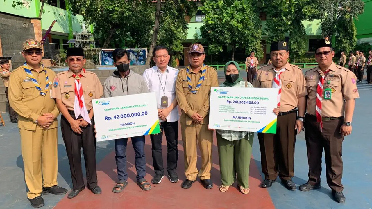 Security yang Meninggal Mendadak Saat Bekerja di SMPN 21 kota Tangerang Sapat Santunan Hingga Rp 241 Juta dari BPJamsostek