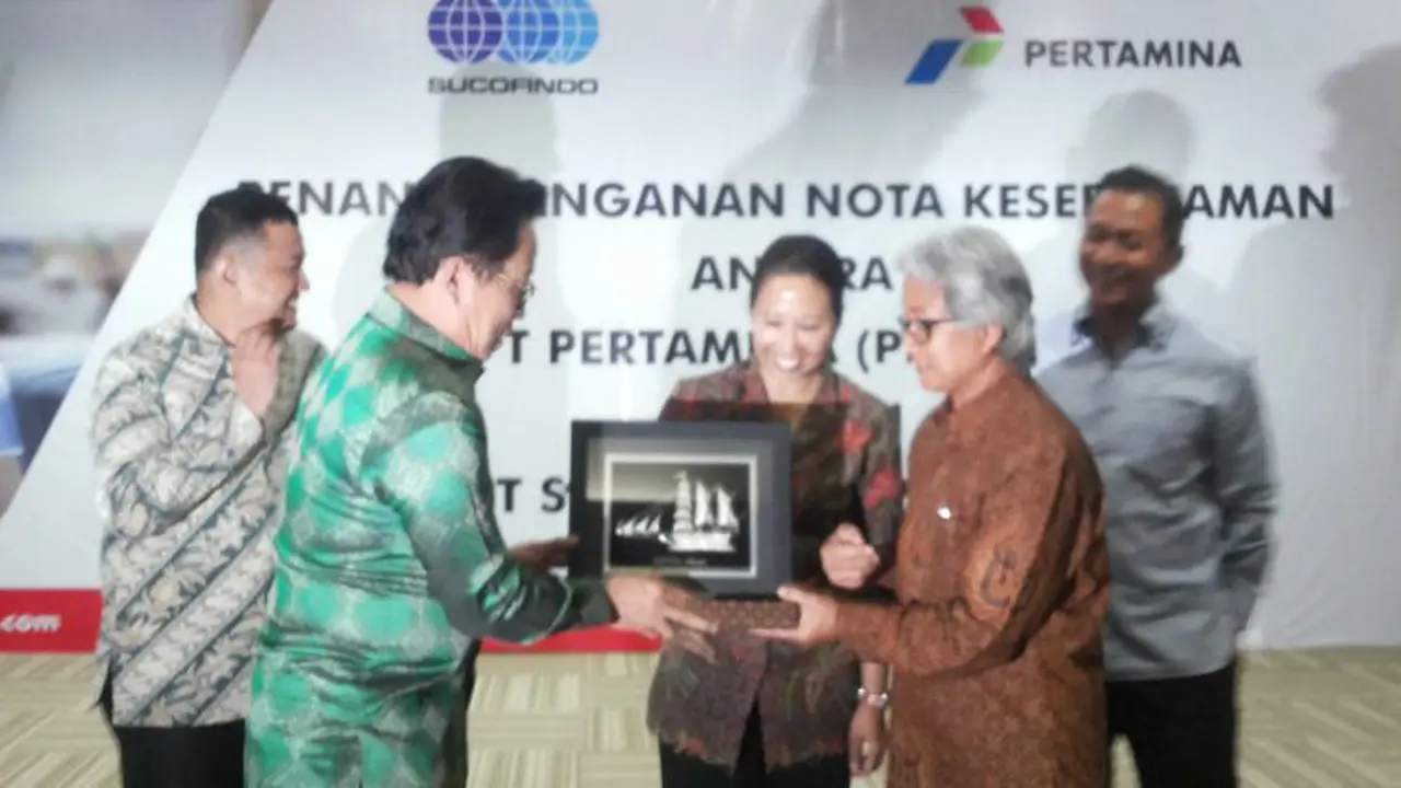  PT Pertamina (Persero) hari ini menandatangani nota kesepahaman dengan PT Sucofindo (Persero).