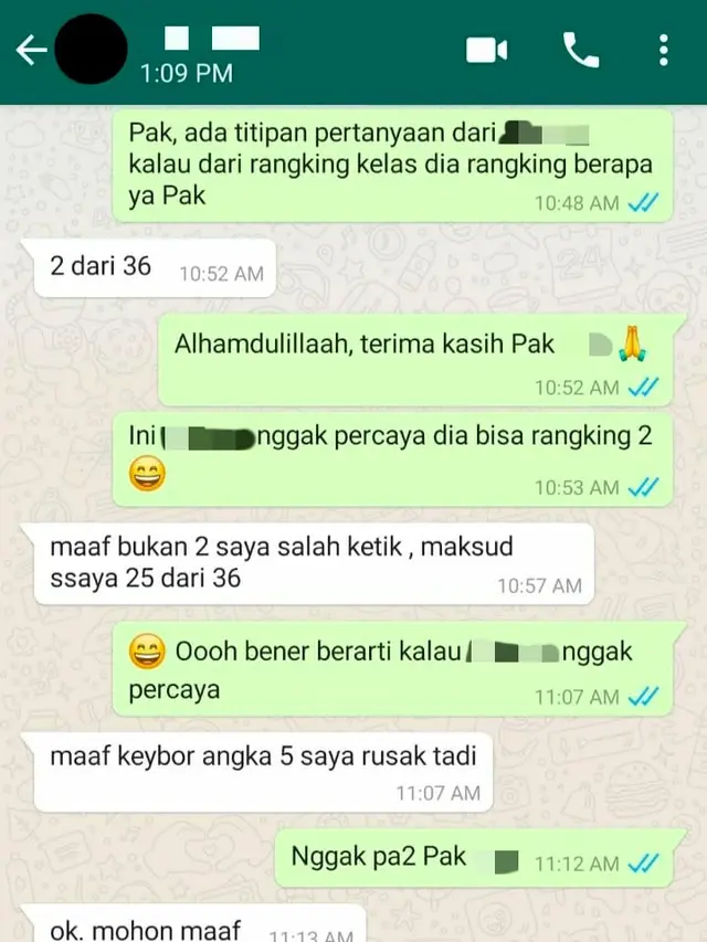 6 Salah Chat Murid ke Guru Ini Bikin Tepuk Jidat