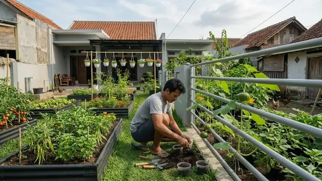 Cara Menanam Labu di Pagar Hollow agar Buah Tidak Mudah Jatuh/Gemini AI