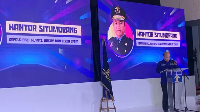 Kepala Biro Humas, Hukum dan Kerja Sama Kemenkumham, Hantor Situmorang dalam kegiatan ‘What’s Up’ atau ‘Waktunya Humas Meet Up’ mulai Selasa hari ini, 27 Februari 2024. (Tasha/Liputan6.com)
