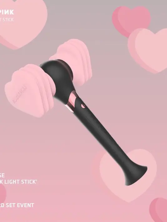 Melengkapi comebacknya, BLACKPINK juga merilis lightstick dan sudah dijual mulai 28 Mei 2018 lalu. Dan ternyata personel BLACKPINK juga andil dalam desain lightstick itu. (foto: instagram.com/blackpinkofficial)