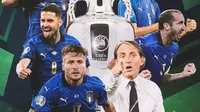 Piala Eropa - Euro 2020 Ilustrasi Timnas Italia Juara (Bola.com/Adreanus Titus)