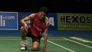 Cukup dua set, Kidambi Srikanth berhasil menyudahi perlawanan dari wakil jepang tersebut. (Bola.com/Vitalis Yogi Trisna)