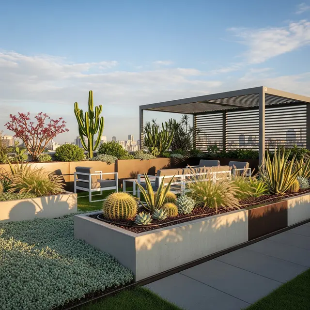 Desain Rooftop Garden Modern untuk Rumah Type 36 (Gemini AI)