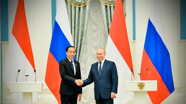 Presiden Joko Widodo atau Jokowi bertemu dengan Presiden Rusia Vladimir Putin di Istana Kremlin, Kamis (30/6/2022) (Biro Pers Sekretariat Presiden)