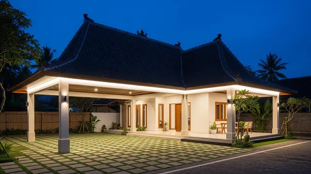 Desain Rumah Minimalis Atap Limasan Modern
