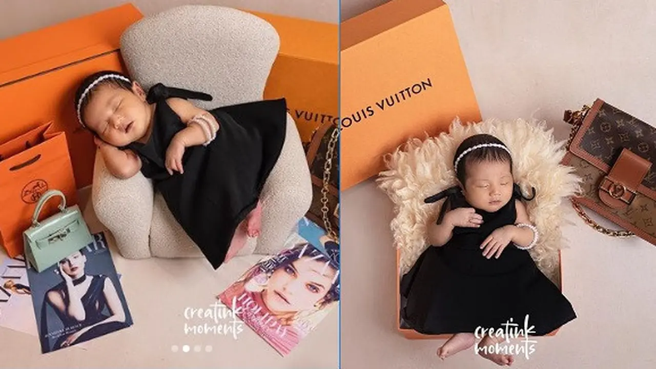 Potret anak kedua Kesha Ratuliu, Aisha Kaluna Letecia yang baru lahir 21 Mei 2023 lalu (Foto: creathinkmoments via Instagram kesharatuliu05)