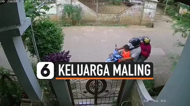 Sepasang suami istri nekat mengajak anak balitanya dalam aksi pencurian yang terekam CCTV di sebuah kontrakan di kawasan Pinang Ranti, Jakarta Timur.