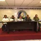Konferensi Pers Dubes RI untuk Filipina Dr Sinyo Harry Sarundajang bersama dua WNI yang menjadi korban sandera Abu Sayyaf, dan militer Filipina. Dok: KBRI Filipina