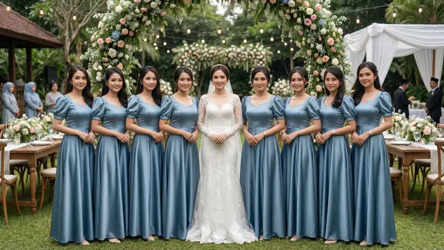 7 Model Baju Bridesmaid Dress Satin, Tampil Anggun dan Serasi di Acara Pernikahan