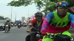 Kakek 54 tahun ini sudah kelima kalinya mudik menggunakan sepeda.