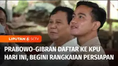 Setelah tadi malam deklarasi bersama Partai Solidaritas Indonesia, atau PSI. Pasangan Prabowo dan Gibran akan mendaftar ke KPU hari ini.