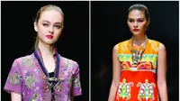 Dekranasda DKI Jakarta yang fokus pada produk kerajinan lokal Jakarta, pada gelaran Jakarta Fashion Week 2016 menampilkan ‘Lenggak Lenggok Flora Fauna Jakarta’. (Foto: Dok. Jakarta Fashion Week 2016)