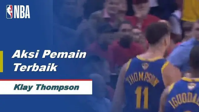 Berita video aksi-aksi dari pemain terbaik game 2 final NBA 2018-2019, Golden State Warriors, Toronto Raptors, Klay Thompson.