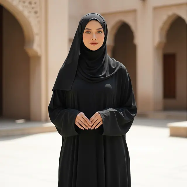 9 Model Gamis Abaya Syar'i Polos yang Mewah, Tampil Anggun dan Berkelas