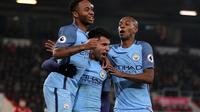 Raheem Sterling bawa Manchester City menumbangkan Bournemouth pada laga pekan ke-25 Premier League.
