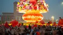 Upacara pengibaran bendera untuk merayakan 71 tahun berdirinya Republik Rakyat China digelar di Lapangan Tian'anmen, Beijing, China, 1 Oktober 2020. (Xinhua/Chen Zhonghao)