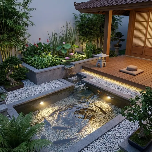 Model Kolam Ternak Lele Sekaligus Taman Air