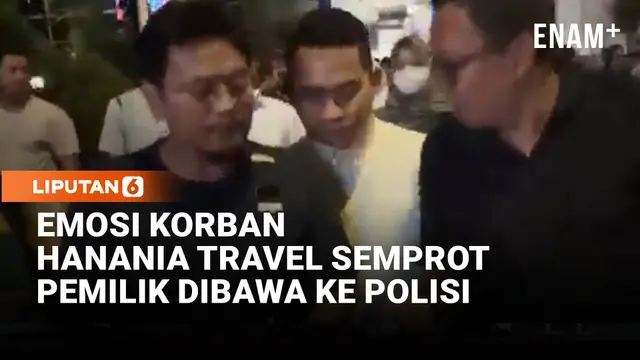 Emosi Korban Penipuan Umrah Hanania Travel Semprot Pemilik Saat Dibawa ke Polisi
