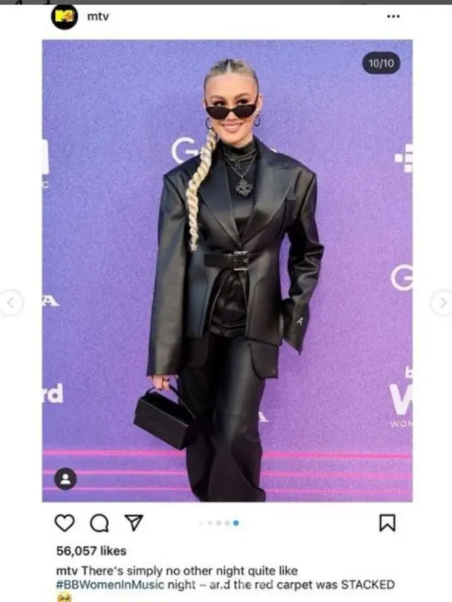 Gaya Serba Hitam Agnez Mo di Billboars Women in Music Awards 2022