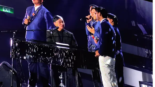 Lagu berjudul Janji Suci dibawakan di konser 25 tahun Yovie & Nuno, Istora Senayan, Jakarta, Sabtu (13/6/2026).
