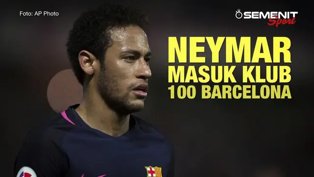 Neymar masuk anggota pemain dengan 100 gol untuk klub setelah mencetak gol terbarunya saat Barcelona mengalahkan Granada 3 April. Neymar adalah pemain Brasil ketiga yang mencapai catatan itu dengan raksasa Catalan, mengikuti jejak dari para seniornya...