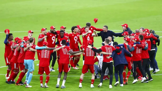 FOTO: Bayern Munchen Kunci Gelar Juara Liga Jerman ke-9 Secara Beruntun