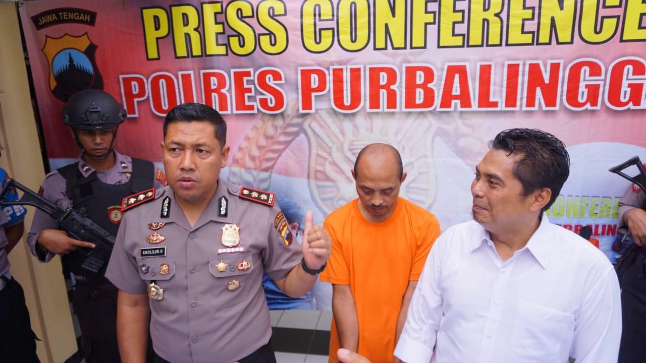 TS, tersangka pencabulan anak kandung ditangkap polisi Purbalingga. (Foto: Liputan6.com/Polres Purbalingga/Muhamad Ridlo)
