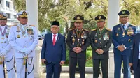 Wakil Presiden (Wapres) Ma’ruf Amin bersama Panglima TNI Yudo Margono dan Kapolri Listyo Sigit Prabowo di Istana Wapres Selasa (14/11/2023). (Dok. Setwapres)