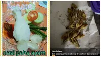 Potret Menu Paha Ayam Low Budget. (Sumber: 1cak.com dan Instagram/id.dagelan)