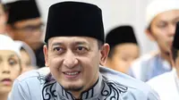 Ustaz Zacky Mirza menghadiri acara 40 hari Julia Perez. (Nurwahyunan/Bintang.com)