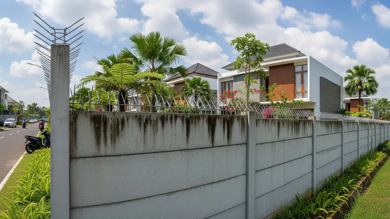 Model Pagar Beton Bertulang Anti Maling yang Super Kuat untuk Area Perumahan