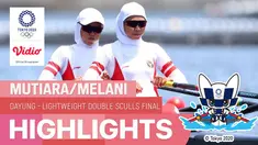 Berita video highlights perjuangan atlet Indonesia, Mutiara Rahma / Melani Putri di cabang olahraga dayung nomor Lightweight Women's Double Sculls babak final C di Olimpiade Tokyo 2020, Kamis (29/7/2021) pagi hari WIB.