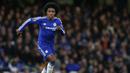 Pemain Chelsea, Willian telah mencetak 5 gol hingga leg kedua, Kamis 10/12/2015).  (AFP Photo/Justin Tallis)