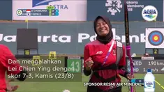Diananda Choirunisa mengalahkan Lei Chien Ying dan melaju ke final, Kamis (23/8).