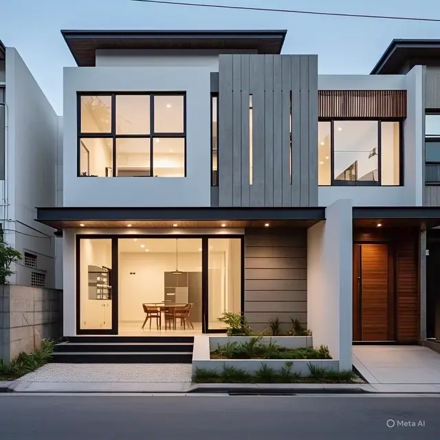 Desain Rumah Minimalis Modern dengan High Ceilings