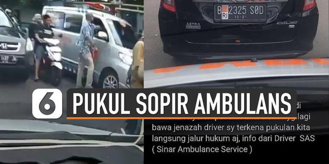 VIDEO: Viral, Pengemudi Pukul Sopir Ambulans