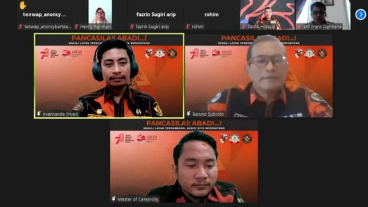 Webinar membahas kejahatan siber yang dilaksanakan oleh Badan Siber dan Informasi Pemuda Pancasila Riau.