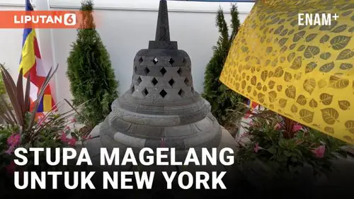 VIDEO: Kuil Buddha New York Resmikan Stupa Buddha Karya Pemahat dari Area Candi Borobudur