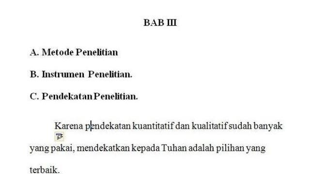 6 Tulisan di Bab 3 Skripsi Ini Bikin Tepuk Jidat, Kehabisan Ide