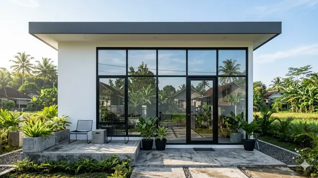 Inspirasi Desain Gambar Rumah Kampung 5x6 Meter Tampak Elegan dari Depan