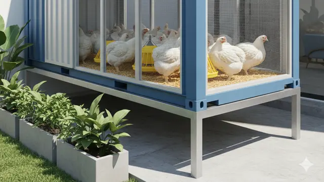 Contoh Kandang Ayam Broiler Skala Rumahan. AI