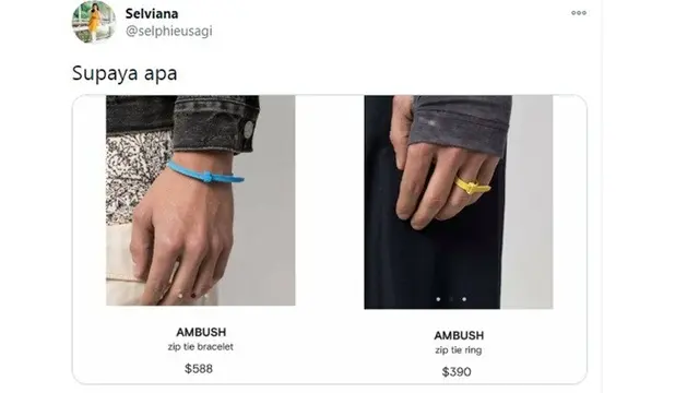 Selain Gelang Zip Tie, 6 Aksesoris Unik Ini Bikin Netizen Geleng Kepala